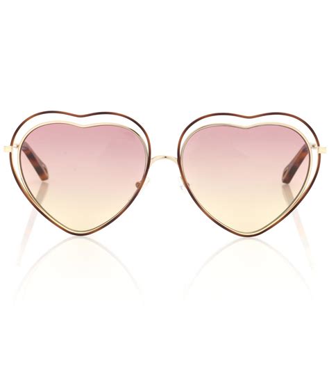 chloe poppy heart sunglasses